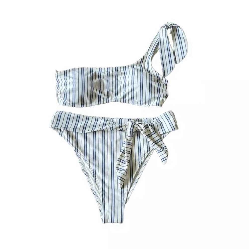 Abercrombie & Fitch One Shoulder High Waisted Bikini Set